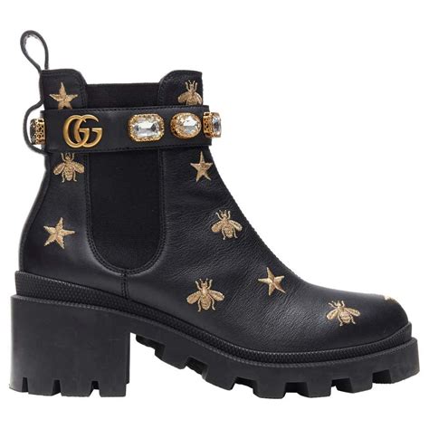 gucci combat boots bees|Gucci bee boots dupe.